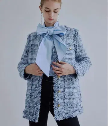ORGUE Tweed fringe 2way jacket