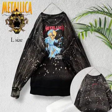[레어] METALLICA 메탈리카 블리치 가공 빈티지 맨투맨