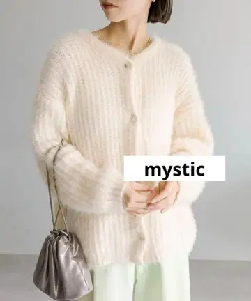 [ 새상품급 ] mystic 미스틱 샤이니 가디건 아이보리
