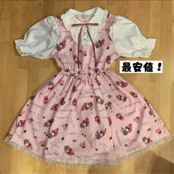 [ 새상품급 최저가 ] 마이멜로디 원피스 지뢰계 양산형 귀여운