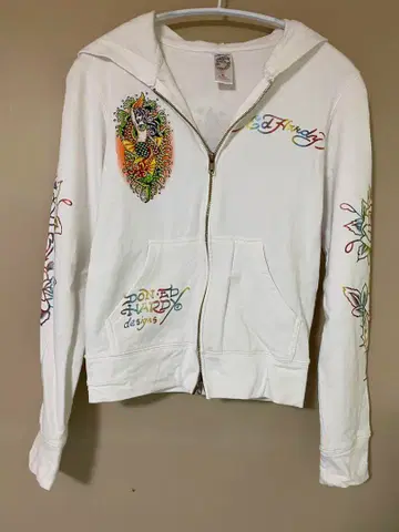 가격 인하. Ed Hardy 머메이드 디자인 후드티