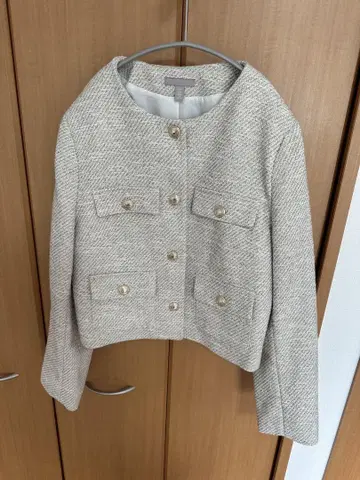 H&M 베이지 노카라 자켓