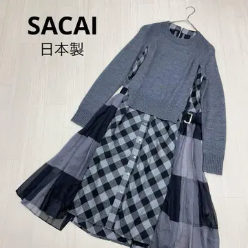 SACAI 사카이 도킹 니트 롱 원피스 일본제