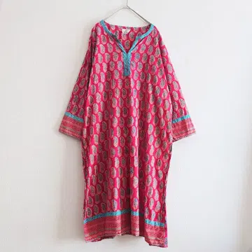 b XXL 아노키 ANOKHI 원피스 페이즐리 올 패턴 빈티지