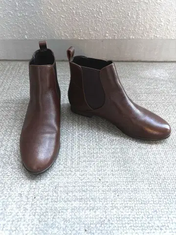 사이드 고어 부츠 브라운 22.5cm 일본제