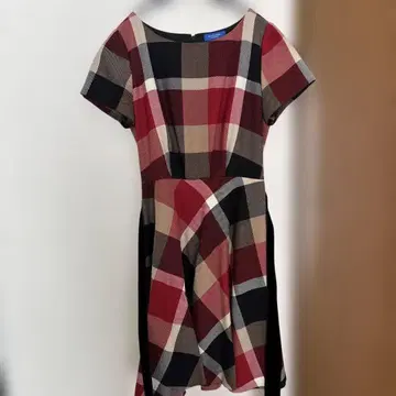 BLUE LABEL 체크 무늬 반팔 원피스