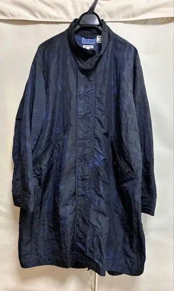 BLUEBLUEJAPAN 네이비 나염 나일론 피쉬테일 코트