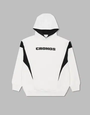 CRONOS 맨투맨 후드티 화이트/블랙 XL