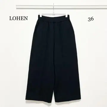 0394 LOHEN 밀라노 리브 핀턱 와이드 팬츠 36 사이즈