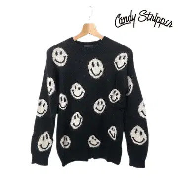 Candy Stripper 캔디 스트리퍼 모헤어 혼방 스마일 니트