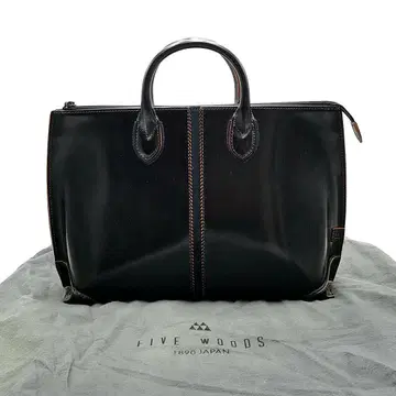 컨디션 최상 파이브우즈 비즈니스 백 가죽 블랙 03-24030802
