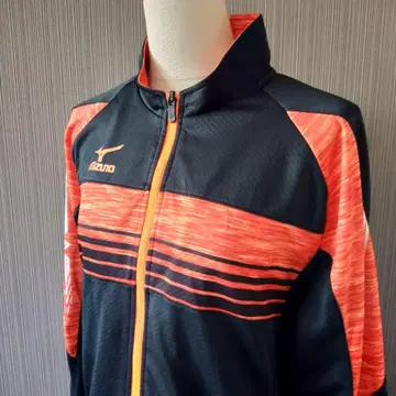[ 새상품급 ] Mizuno 스포츠 저리 블랙/오렌지 m 풀 집업