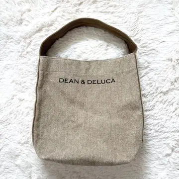 DEAN & DELUCA 베이지 린넨 원 핸들 토트백