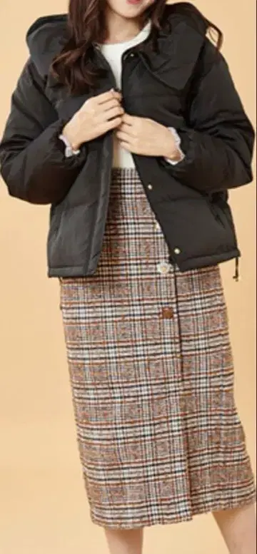 Cherite 블랙 다운 자켓 M
