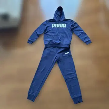 PUMA 후드 부착 맨투맨 상하의 세트 네이비 S