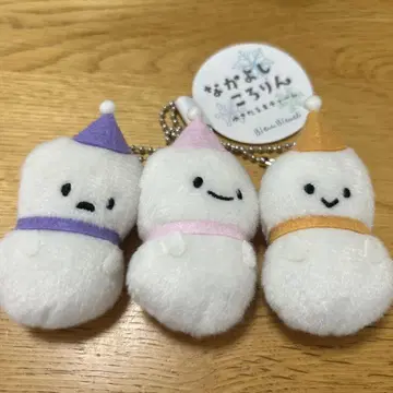 사이좋은 데굴데굴 눈사람 참 키링