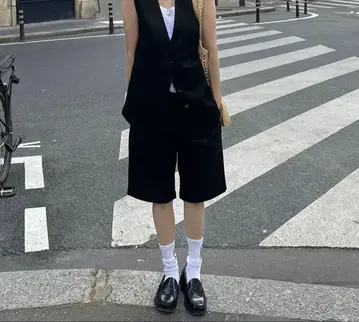 ok.soon x dickies 별주 치노 하프 팬츠 블랙 M 오크순