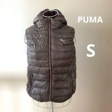 새상품급 Puma 후드 부착 다운 베스트 그레이 이너 골프 다운 95%