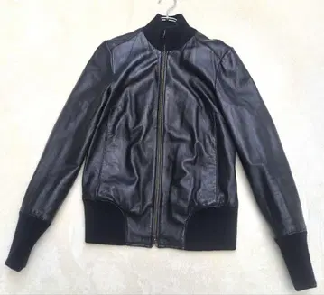 앤드에이 램 가죽 봄버 자켓 블랙 38 여성용