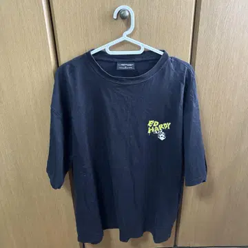 ED HARDY 블랙 T셔츠 M 백 프린트 울프 다이스