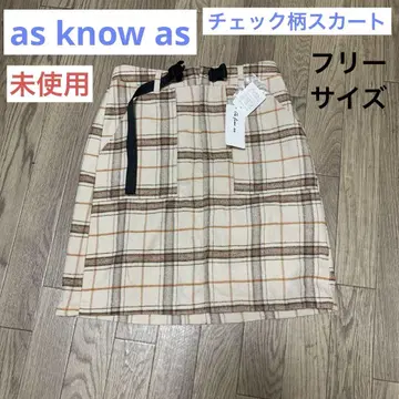 [ 미사용 ] 여성용 스커트 as know as 체크 프리