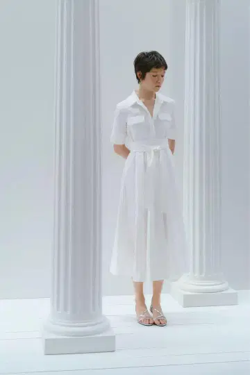 ZARA 화이트 셔츠 원피스 반팔 M