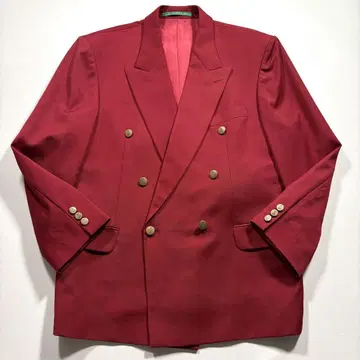 새상품급 XL 상당 빈티지 더블 브레스트 테일러드 자켓 각인 버튼