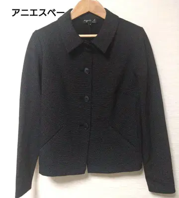 [ 새상품급 ] 에네스베 자켓 블랙 x 도트풍 13 일본제 고급 포멀