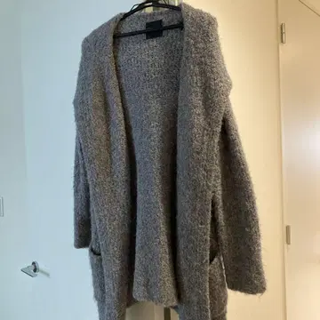 Rosso 그레이 오픈 프론트 가디건