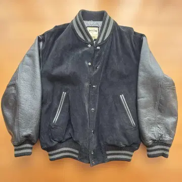 스웨이드 가죽 바시티 자켓 SCENE