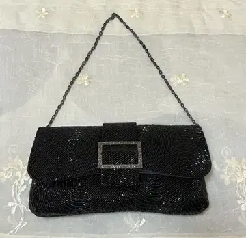 도쿄 소와르 비즈 블랙 파티 백 클러치백