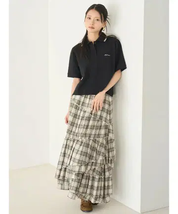 비대칭 캉캉 스커트 릴리 브라운