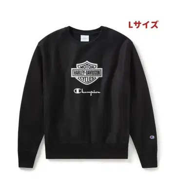 Champion Harley-Davidson 블랙 맨투맨 L 블랙
