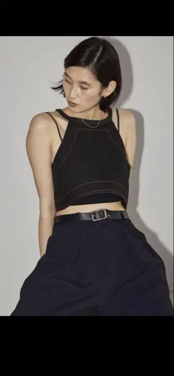 todayful 코튼 린넨 스티치 뷔스티에