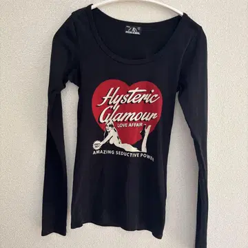 Hysteric Glamour 긴팔 티셔츠 블랙