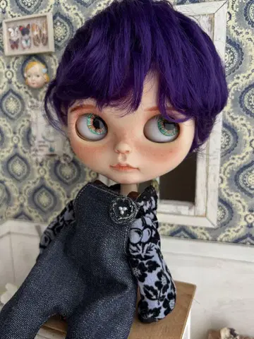 새상품 네오 브라이스 아이시돌 사이즈 가발 퍼플 베리 숏