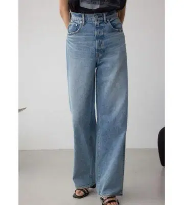 moussy 라이트 블루 스트레이트 데님 하이웨스트