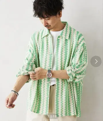 저널 스탠다드 레리움 INDIA COTTON 크로셰 셔츠