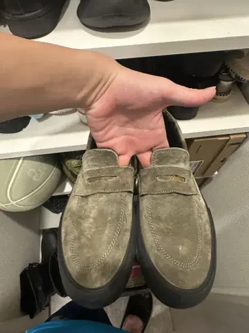 VANS 스웨이드 슬립온 로퍼 올리브 그린
