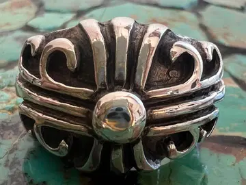 90s silver925 플로럴 크로스 링 반지