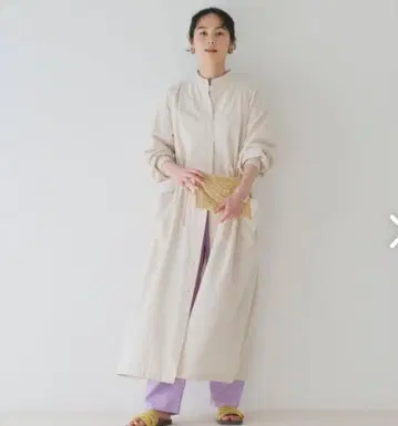 미사용 새상품 북유럽 코튼 원피스 셔츠 원피스 밴딩 칼라