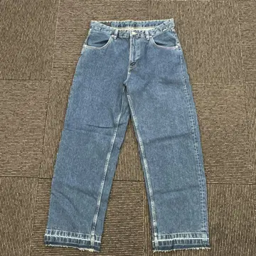 데님 청바지 와이드 레그 프린지 가공 ZARA 와이드 팬츠