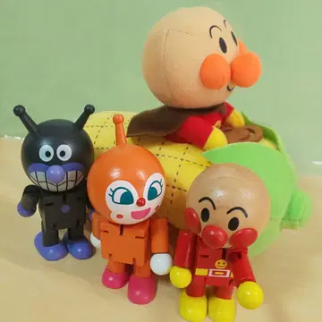 호빵맨 봉제 인형과 캐릭터 세트