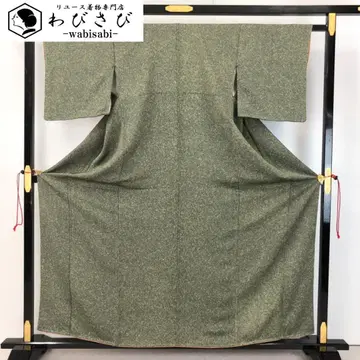 코몬 추상 무늬 이와이 브라운 크레이프 원단 시침질 K-5283