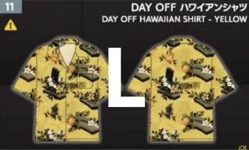 tgs2025 타르코프 DAY OFF 하와이안 셔츠 노랑 도쿄 게임쇼