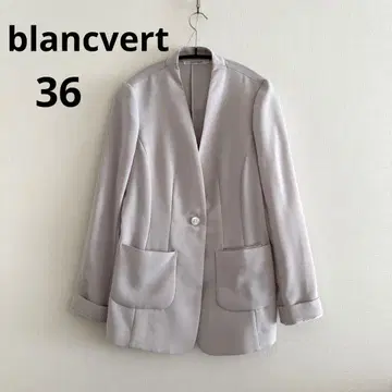 Blanvert V넥 노카라 자켓 36 새상품급