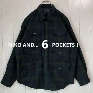 NIKO AND - 6 포켓 체크 BIG 플란넬 셔츠
