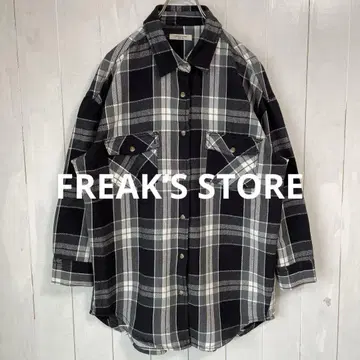 FREAK S STORE 체크 무늬 오버 사이즈 BIG 셔츠