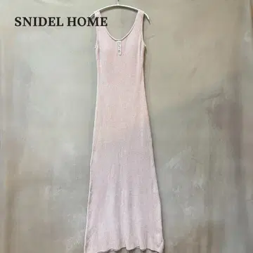 SNIDEL HOME 스나이델 홈 헨리 디자인 원피스 핑크
