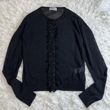 새상품급 이탈리아제 Twenty Easy KAOS 라메 가디건 프릴